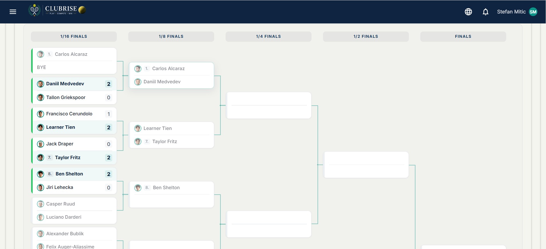 Knockout bracket